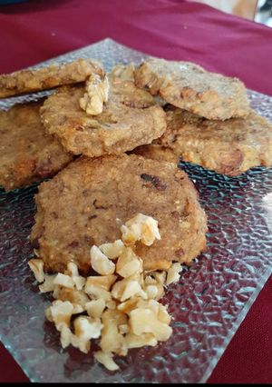 Una foto de Galleta de avena y compota de manzana