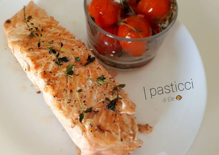 Filetto di salmone al timo