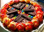 A picture of chocolate gems cake