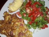 Ensalada verde y omelette
