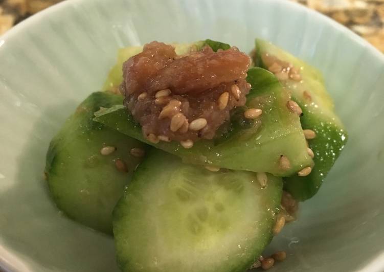 Steps to Prepare Ultimate Cucumber with umeboshi
