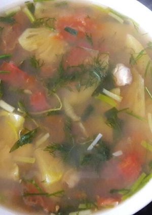 Hình của món Canh ngao chua dứa.