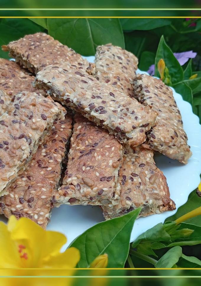 Печиво з насіння соняшнику, кунжуту та льону 🌿