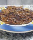 Panqueque de algarroba y manzana
