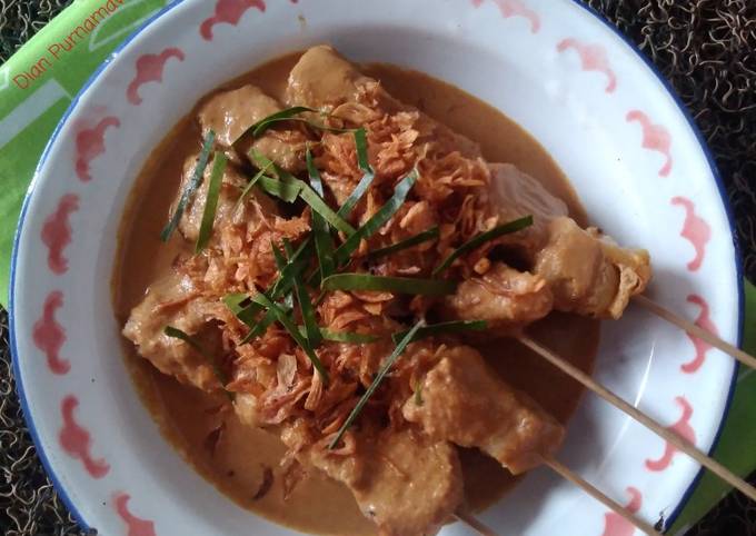 Ternyata ini lho! Bagaimana cara buat Sate Tahu Bumbu Kacang  nagih banget