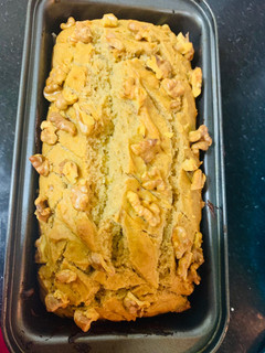 A picture of Walnut Cinnamon Banana Bread.