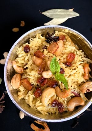 A picture of Kanika Bhaat / Sweet Rice - Odisha Festive Cuisine.