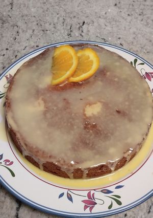 Una foto de Bizcocho de naranja glaseado