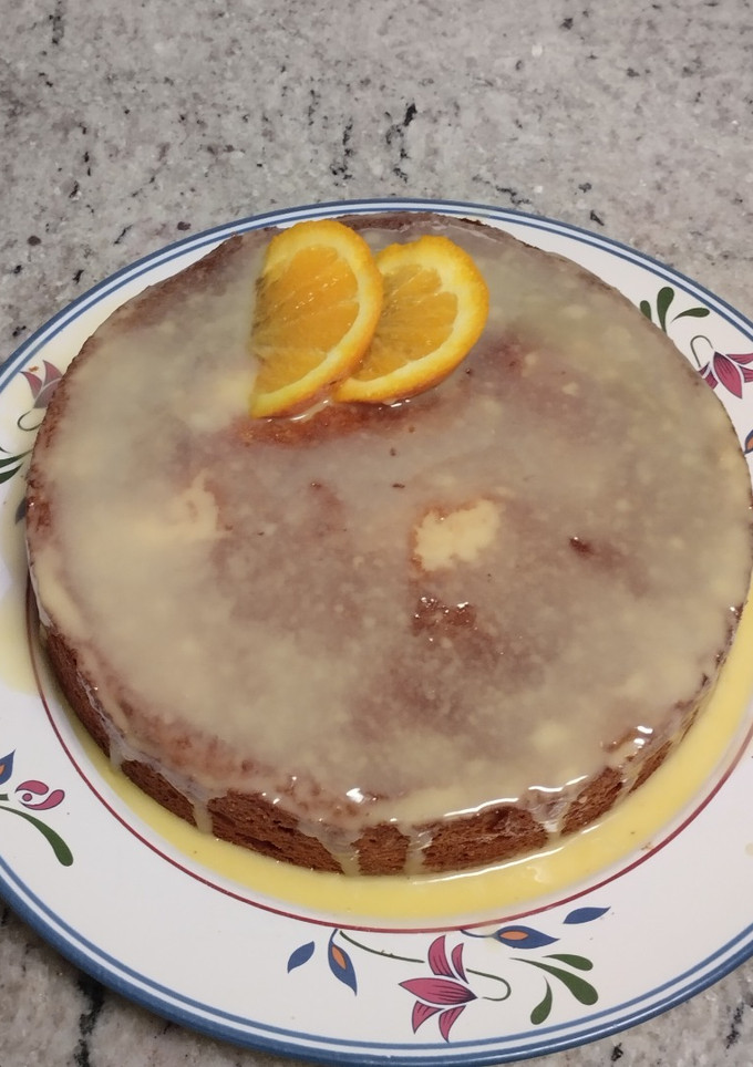 Una foto de Bizcocho de naranja glaseado