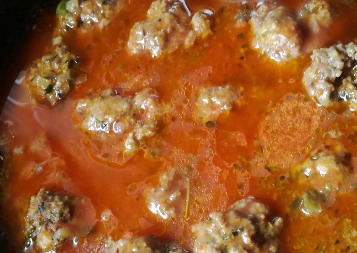 Arroz con albóndigas (con mucho tuco)