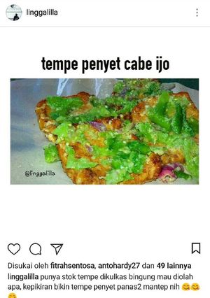 Foto resep Tempe penyet cabe hejo