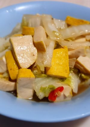 Foto resep Cah Sawi Putih Tahu Kuning
