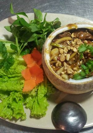 Hình của món Phá lấu vịt.