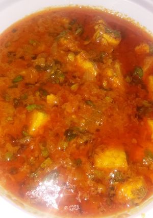 A picture of Dhaba style paneer masala.
