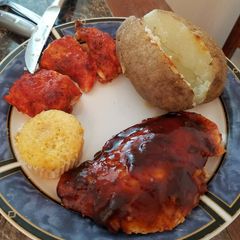 A picture of Tasty Smokey-Sweet BBQ Chicken & Kickin Hot Sriricha Chicken.
