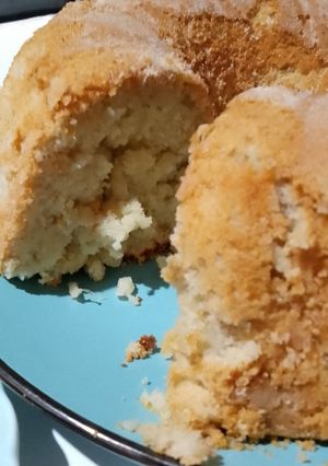 Una foto de Queque de plátano con leche