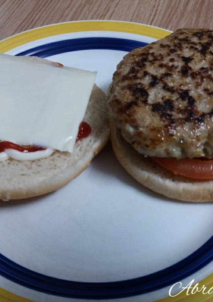 Una foto de Hamburguesa casera de carne