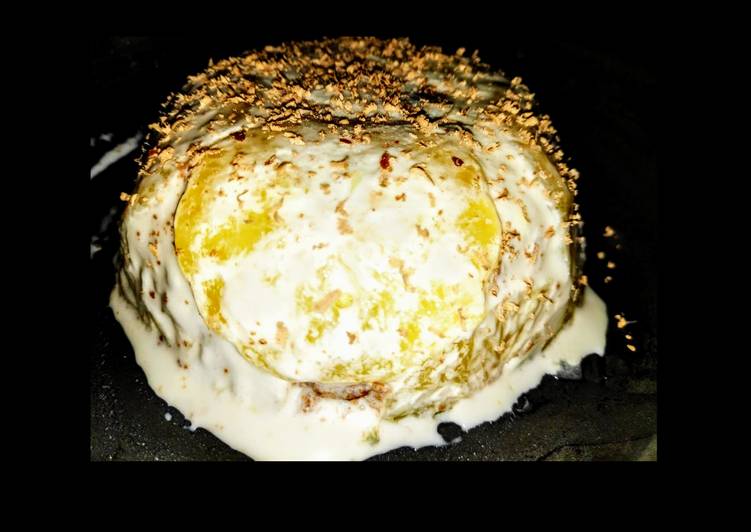 Upside down Sweet lime,cream cheese,cake and ice cream pudding Upside down Sweet lime,cream cheese,cake and ice cream pudding