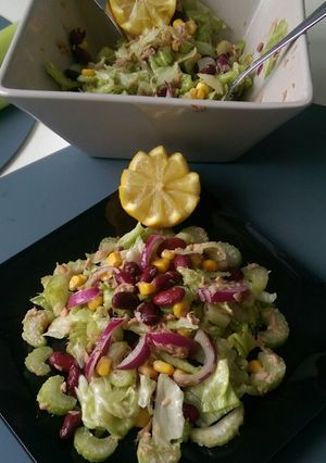 O poză a rețetei Salată cu fasole roșie.