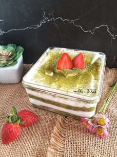 Foto resep Dessert Box Roti Tawar Matcha