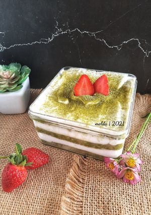 Foto resep Dessert Box Roti Tawar Matcha