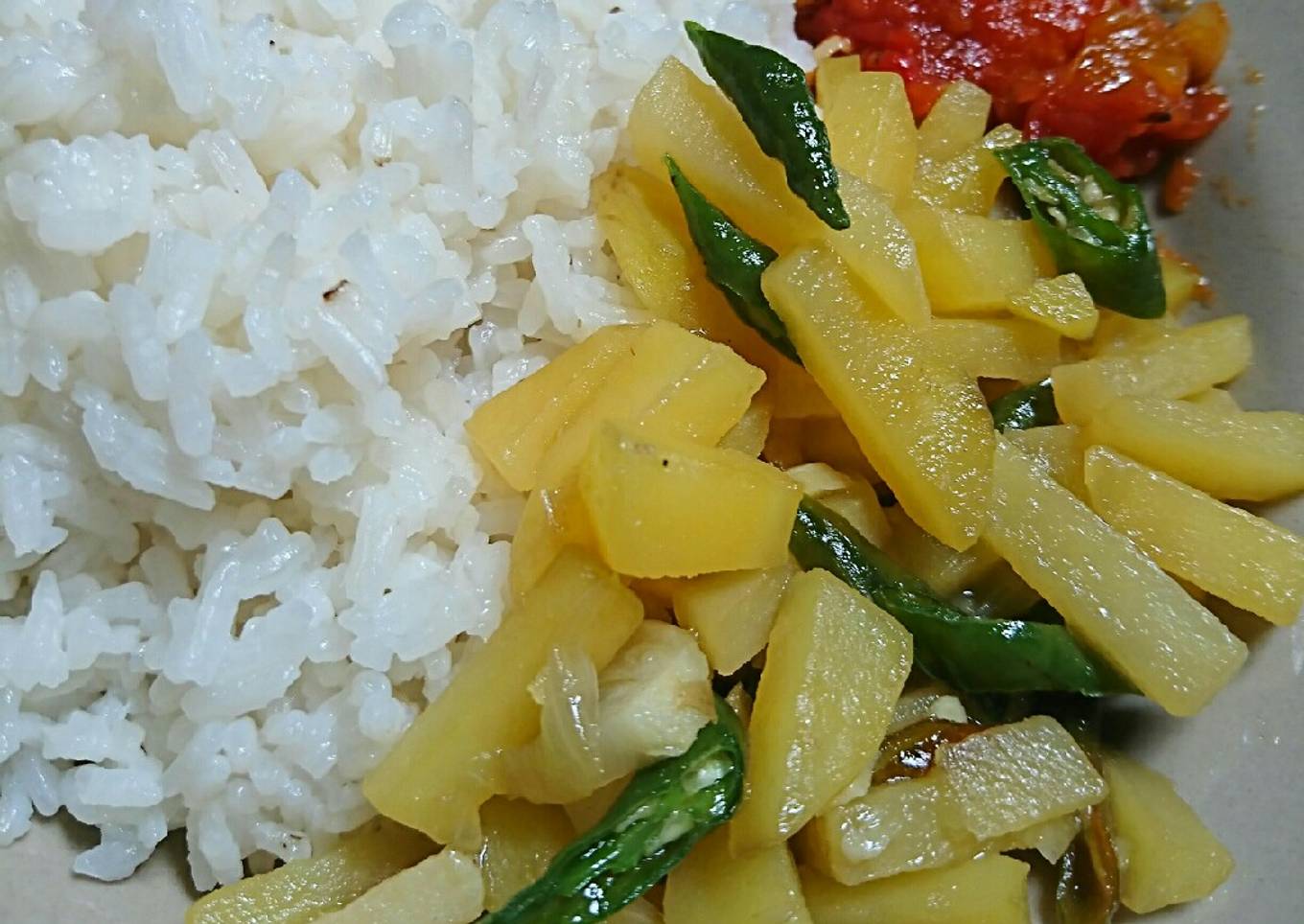 Kentang Lombok ijo - menu sayur lauk asam urat