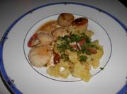 Une photo de boudin blanc cuisson