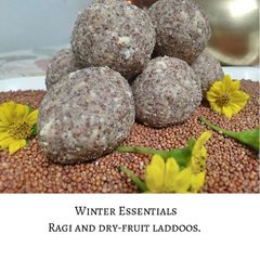 RAGI AND DRY-FRUIT LADDOOS A picture of RAGI AND DRY-FRUIT LADDOOS.