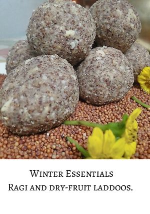 A picture of RAGI AND DRY-FRUIT LADDOOS.