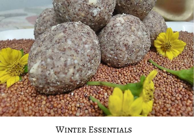 Recipe of Thomas Keller RAGI AND DRY-FRUIT LADDOOS