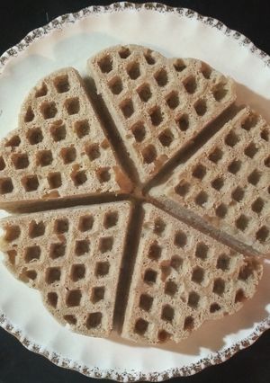 Una foto de Waffles de avena y banana al microondas