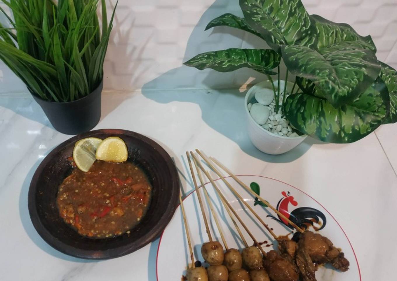 Sate Telur Puyuh dan Sate Ayam ala Angkringan