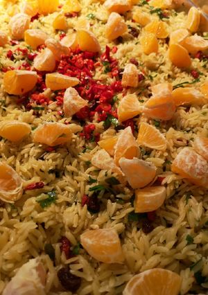 A picture of Another of risoni.... In Moroccan style.