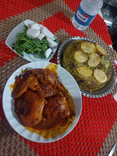 عکسی از دستور سبزی پلو با مرغ