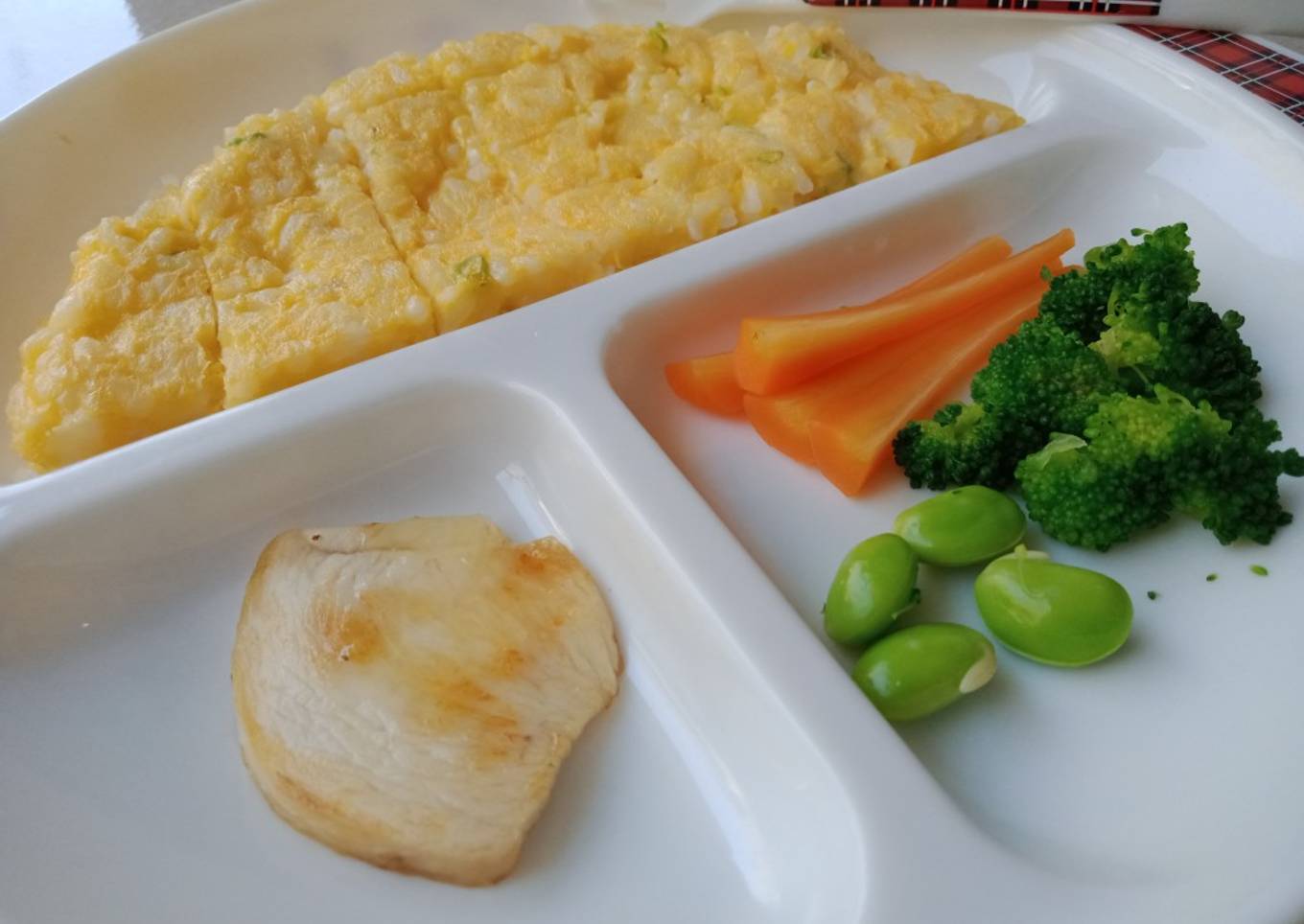 Pancake Nasi Ayam panggang Sayuran MPASI 12M+