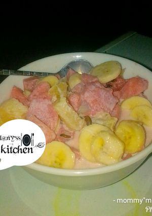 A picture of Milk fruit salad by s@lm@ ful@rny.