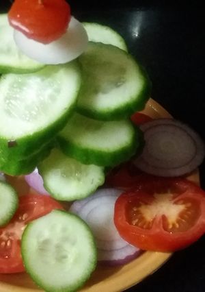A picture of Cucumber tree salad.
