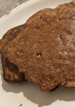 Una foto de Panqueques de banana y avena
