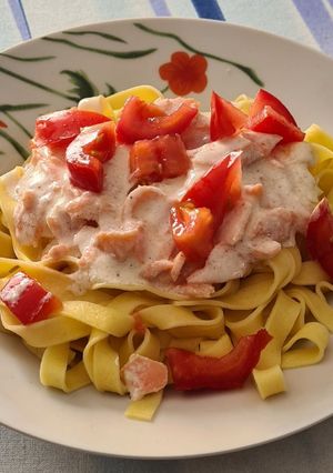 Une photo de Tagliatelles saumon