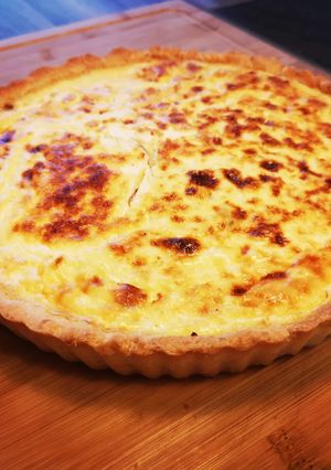 Une photo de Quiche au petit pois et lardons