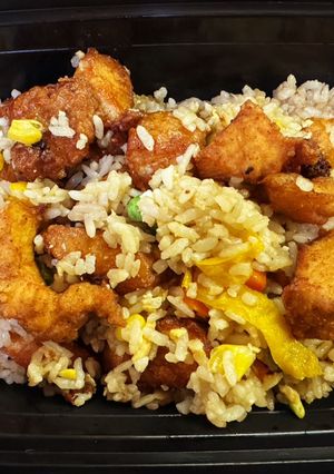 A picture of Crispy Chicken Fried Rice.