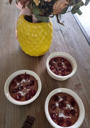 Une photo de °Moelleux tiède chocolat-griottes°