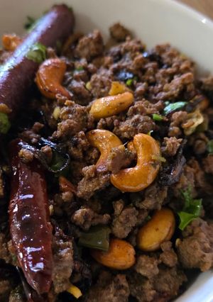 A picture of Cashew qeema.