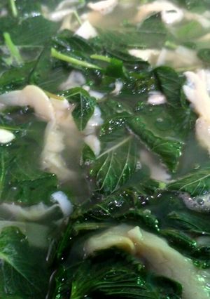 Foto resep Sop bayam dan jamur