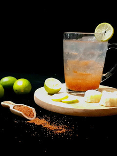 عکسی از دستور شربت لیموناد پالپ دار کاسنی و خاکشیر