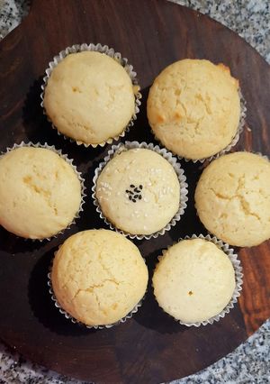 A picture of Eggless Vanilla Muffins.