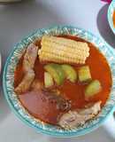 Espinazo con verduras