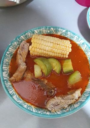 Una foto de Espinazo con verduras