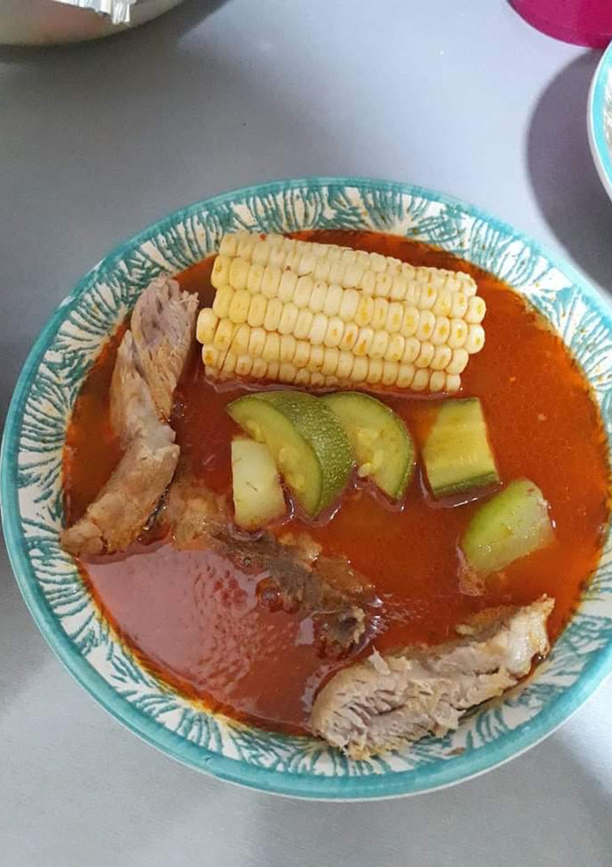 Una foto de Espinazo con verduras