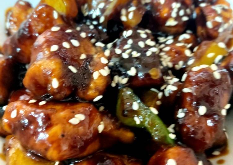 Recipe of Speedy My Chinese Sticky Garlic Sesame Chicken. 😘😘